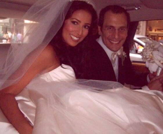 Julie Banderas with her husband Andrew Sansone on their wedding day